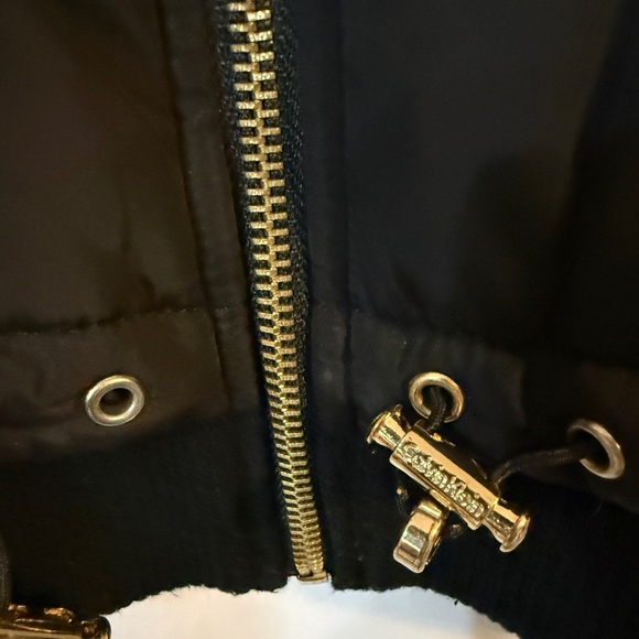 Calvin Klein Performance Black Puffer Vest Gold Zippers Size M - Picture 5 of 12